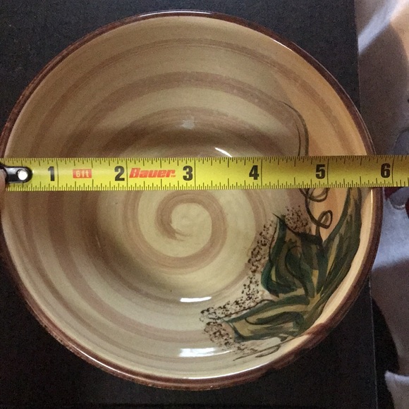 Tabletops Gallery Vintage Cabernet Hand Painted and Hand Crafted Bowl - Picture 12 of 12